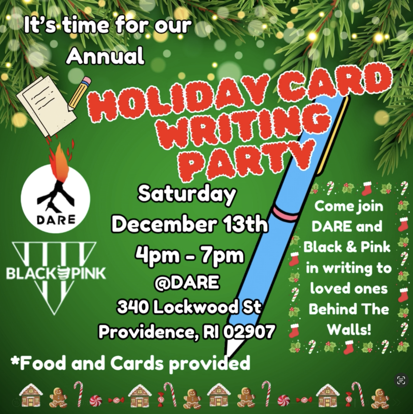 Its time for our Annual Holiday Card Writing Party