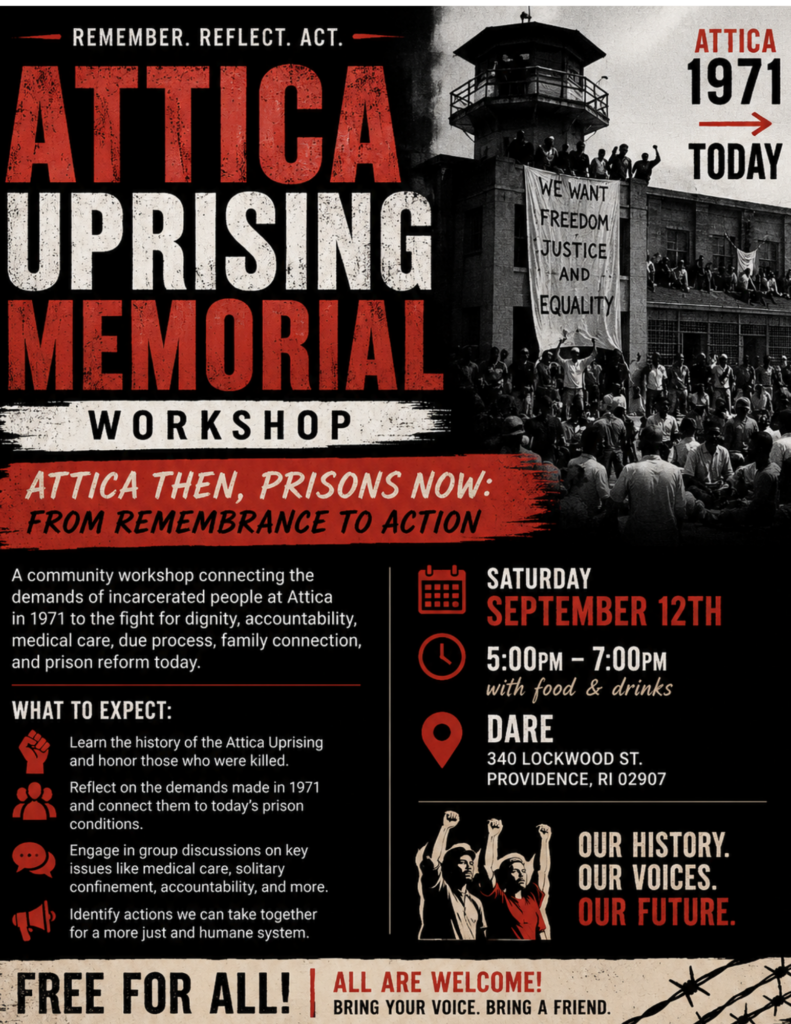 Attica Uprising Memorial Workshop